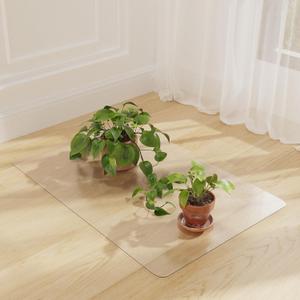 36" x 36" Clear Area Mat for Hard Floor, Waterproof Thick PVC Floor Protetor for Home, No Scratch Durable Plastic Floor Mat for High Traffic Area
