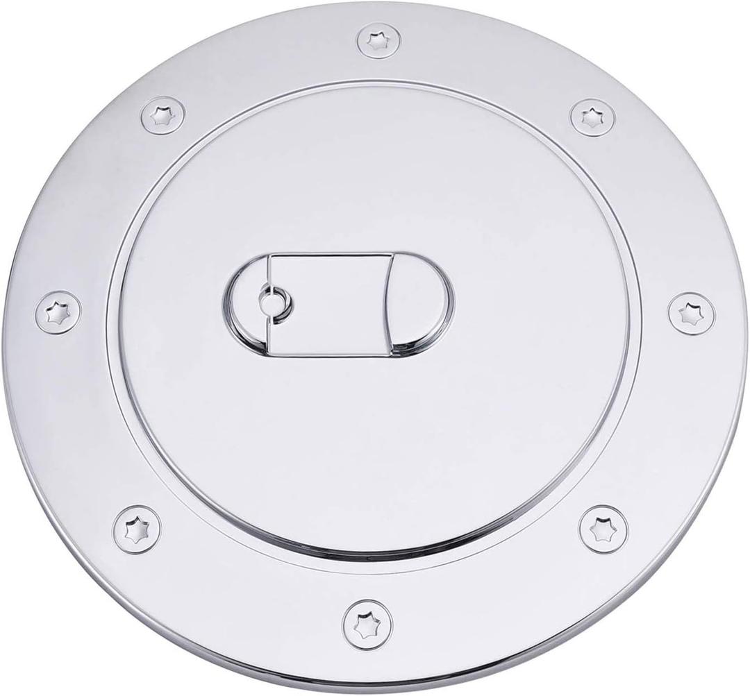 Chrome Fuel Filler Gas Door Cover Compatible with 1999-2006 Chevy Silverado Suburban Tahoe GMC Sierra Yukon XL Cadillac