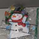 Solar Christmas Lights Outdoor Garden Stakes, 30in Metal Snowman Yard Signs with LED String Lights, Waterproof Christmas Decor for Xmas Lawn Pathway Patio Party Winter (Snowman)