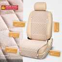 IVICY Faux Linen Front Car Seat Cover Durable, Non-Slip Seat Protector for Cars 1 Unit, Light Beige