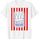 Les Sardines Red Stripes Fisherman Aesthetic Coastal Sardine T-Shirt, Size: M