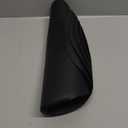 Round Vinyl Black Placemats Set of 6, Faux Leather Waterproof Wipeable Heat Resistant Place Mats, Washable Table Mats for Halloween, Thanksgiving & Christmas Dinner (Black)