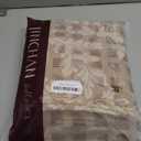 jinchan Blackout Curtains for Bedroom, Blue Scroll Floral Patterned Curtains 63 Inch Length for Living Room, Farmhouse Vintage Art Deco Drapes, Thermal Insulated Window Curtains Grommet 2 Panels, (Floral Taupe 80% Blackout)