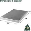 Zinus 5 Inch Full Metal Smart Box Spring with Quick Assembly, Mattress Foundation, Strong Metal Frame, Easy Assembly