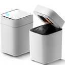 Automatic Self Changing Trash Can, Self Sealing Motion Sensor Touchless Kitchen/Bathroom/Office, 4.5Gallon 17L (1-Refill Ring)