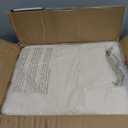 Vanity Stool Chair, Small Ottoman Stool with Storage, Makeup Vanity Chair with Anti-Slip Feet, Footstool Ottoman with Metal Legs, Storage Chairs for Makeup Room, Bedroom, Living Room (White+Gold)