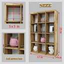 Coffee Mug Display Rack Wooden Display Shelves Cup Holder Teacup Display case Wood Hanging Shadow Box Shot Glasses Display Case with 12 Compartment (Old White)