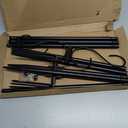 RCUICA Double Shepherds Hooks for Outdoor, 2 Pack 90 Inch Bird Feeder Pole with 5 Prongs Base, Heavy Duty Shepherds Hook, Suitable for Garden in Hanging Flower Basket, Lantern, Bird Nests (90 Inch)