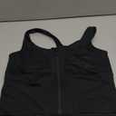 CYDREAM Zip Front Longline Sports Bras for Women Crop Tank Top Criss Cross Back Support Fitness Yoga Workout Shirts, Size XL