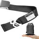 2 in 1 Airplane Seat Belt Extender, Coolrunner Adjustable 7-32" Airplane Seatbelt Extender - FITS ALL Airlines - Free Carrying Case (black)