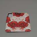 DorisMax for iPhone 14 Pro Max Wallet Case, Detachable Flip Folio Cover RFID Blocking 4 Card Slots Holder Premium PU Leather Magnetic Kickstand Phone Case for iPhone 14 Pro Max 6.7" Red White Flowers