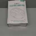 Electric Lunch Box for Men, Women & Adults - 80W Fast Heating - Heated Lunch Box with Dual 1.5L SS Containers - Portable Food Warmer for Car, Truck, Office (Black)