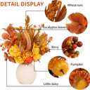 PurpleSwan Fall Decor, 5PCS Artificial Autumn Pumpkin Plant Floral Stems Decorations, for Home Weeding Vase Arrangement Harvest Thanksgiving Holiday Branches Indoor Decor.