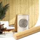 Natural Bamboo Wall Panel for Interior Wall Decor, Renewable Pole Wrap Wainscoting Paneling for Wall Ceiling Furniture Cabinet Office, 48 x 96 Inch, Natural