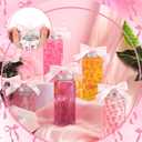 Pink 24 Pcs Bow Gift Cups Bulk for Women Girls Birthday Party Favors Supplies 14 oz Reusable Plastic Tumbler Cup with Lids Straws Pastel Coquette Bow Gifts Cups for Party Decorations