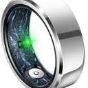 Smart Ring for Women Men, Fashion Minimalist Fitness Ring & Sleep Tracker Ring with Heart Rate, SPO₂,Blood Pressure (Silver,12)