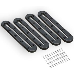 Kayak Track Rail - Low Profile Design for Fishing Rod,Cup Holders and Paddle Holders | High-Strength Nylon & Stainless Steel 304 | Kayak Accessories Mount Track & Rail System for Kayak