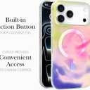 Magnetic for iPhone 17 Pro Case for Women Girls Stylish Colorful Iridescent Phone Case Compatible with Magsafe, Slim Fit Shockproof Protective Cover, Colorful