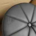 Round Rolling Stool with Wheels Height Adjustable Swivel Stool Chair for Spa Salon Massage Black