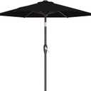 AreShark 7.5FT Patio Umbrella Table Market Umbrella w/Tilt and Crank, Heavy-Duty Outdoor Umbrellas for Pool, Deck, Garden and Backyard, Black