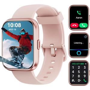 WMK Smart Watches for Women Men (Answer/Make Calls) Compatible iOS Android Phones, HD Screen Fitness Tracker Smartwatches Heart Rate SpO2/Sleep/Stress Monitor 110+ Sports Tracker Watch Waterproof
