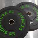 AMGYM 2 Inch Bumper Plates10-500lbsBarbell Rubber Olympic Weight Plates Set for Home Gym, Strength Training & Weight Lifting, Multiple Options Colors