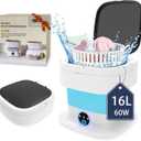 Portable Washing Machine, 16L Large Capacity Mini Washing Machine, Foldable Collapsible Washer and Dryer with Spin for Travel, Socks, Baby Clothes, Underwear (Blue)