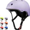Kids Helmet, Toddler Adjustable Kids Ages 3-8 Years Old Boys Girls Multi-Sports Safety (Purple)