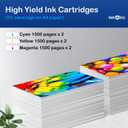 951 951XL Compatible for HP 951 Ink Cartridges Color Combo High Yield Pack Use with OfficeJet Pro 8600 8610 8620 8100 8630 8660 8640 8615 8625 251DW 276DW (2 Cyan, 2 Magenta, 2 Yellow, 6 Pack)