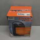 Kismile Small Electric Space Heater Ceramic Space Heater,Portable Heater Fan for Office with Adjustable Thermostat and Overheat Protection ETL Listed for Kitchen, 750W/1500W(Black) (Luxury Black-Built-in Handle)