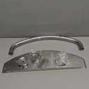 Polished Chrome Shampoo Shelf Grab Bar 18 Inch, Zepolu Stainless Steel 2-in-1 Decorative Grab Bar w/Tray, Bath and Shower Safety Handle, Wall Mounted Handrail Balanced Support Assist Bar for Senior