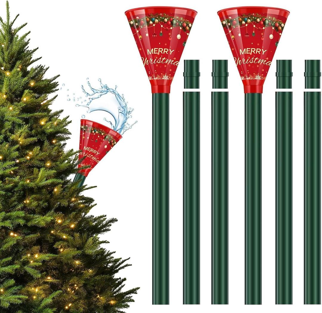IPOOLTENG Christmas Tree Watering Funnel 3 Tube 1 Funnels 40 Inch - 3 Section Plastic Christmas Tree Funnel Waterer, Long Funnels for Watering Trees, Best Gifts for Your Parents to Water Tree