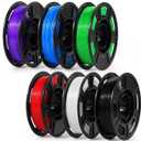 Dynta 3D Printer Filament 250g 53mm Spool - 1.75mm High Precision Regular PLA Compatible with FLASHFORGE, Bambu Lab A1, Creality Ender-3 V3, Black, White, Red, Green, Blue, Purple for Beginners,  6Pcs