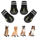 DcOaGt Dog Shoes for Large Dogs, Waterproof Anti-Slip Dog Boots & Paw Protectors for Summer Hot Pavement Winter Snow, Breathable and Reflective Dog Booties for Hiking/Walking/Outdoor/Floor