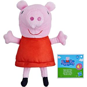 Peppa Pig Toys Giggle 'n Snort Peppa Pig Plush Doll, Interactive Stuffed Animal with Sound Effects, Preschool Toy for Kids Ages 12 Months and Up