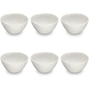 TarHong Organic Wheat Polypro Bowl, Microwaveable, Shatterproof, Indoor/Outdoor, 5.9" x 2.6", Cream, Set of 6