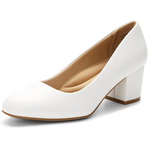DREAM PAIRS Women's Pumps Low Chunky Block Heel Dress Shoes Closed Round Toe Comfortable Heels (7)