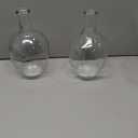 Hacaroa 2 Pack Clear Stout Glass Vases, 10 Inch Small Decorative Balloon Jug Vases Single Bud Neck Flower, Handmade Vintage Flower Vase for Tabletop, Centerpiece, Home, Hotel Decoration