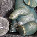 IDEA SHOW Solar Outdoor Garden Decor, Elephant Statue with Lantern, Yard Ornament and Lawn Decoration, Birthday Housewarming Gift for Mom, Wife, Gardeners