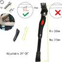 Adjustable Aluminum Alloy Bike Kickstand, Fits 24-29 inch Bikes, for Mountain, Road, E-Bikes