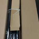 Black Crystal Curtain Rods for Windows 48 to 84 Inch, Decorative Vintage 1'' Diameter Curtain Rod with Black Foil Finial, Adjustable Heavy Duty Easy Install Drapery Pole Set for Farmhouse, Bedroom (36-88)