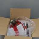 Pinkunn 3D 2.8 ft Lighted Gift Boxes Outdoor Decorations Set of 3, 50 LED Stackable Nesting Gift Boxes Battery Operated for Winter Outdoor Decoration(Red, White,Box Style)