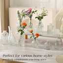 Glass Bud Vase Set of 30 - Small Vases for Flowers in Bulk - Assorted Vintage Crystal Vases for Flowers, Table Centerpieces (Clear, 30 Pcs)