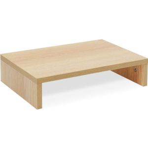 TEAMIX 14.2 inch Monitor Stand Riser, Wood Monitor Riser with Storage for Desk Small Monitor Stand TV/Screen/PC/Laptop Riser Computer Stand Desktop Shelf (Maple-14.2 inch)