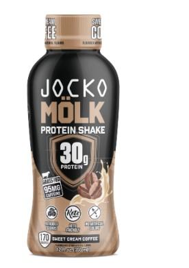 Jocko Fuel Mlk 30g Grass Fed Protein Shakes - No Added Sugar Protein Drinks KETO Friendly - Ready to Drink 12 FL Oz (Pack of 11) Sweet Cream Coffee, BBD: 12/12/27