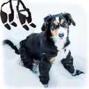 yucca Dog Suspender Booties, Paw Boot Leggings Anti-Slip, Pet Snow Pants with Attached Boots Waterproof, Adjustable Suspender Shoes for Dogs Winter Snow Rain Hiking Paws Protector, L