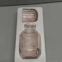 LCORMAG Pink Rose Flower Vintage Bedside Water Carafe and Glass Set, 15 oz Clear Glass Water Carafe with Tumbler for Bedroom Nightstand, Fruit Juice Milk Carafes, Mouthwash Decanter for Bathroom