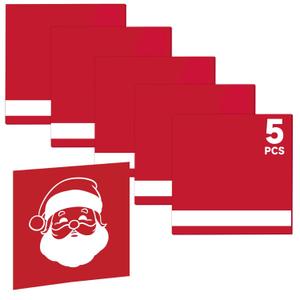 5PCS Laser Engraving Double Color ABS Plastic Sheet, Two-Tone Laserable Engraving Plastic Sheets for Name Badge, Office Label, Laser Artistic Product, Size 11.73" x 11.73", Red/White