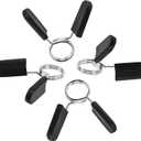 Barbell Clamps Dumbbell Spring Clip Circlip Collars 1 Inch Weight Bars Clips Fitness Weightlifting Lock Buckle 1 Inch for Standard Bar Barbell Strength Training Gym Accessory
