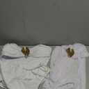 SOLY HUX Women's One Piece Swimsuit Cut Out Halter Metal Bathing Suit with Split Beach Cover Up Skirt. Size L